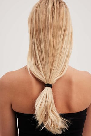 Black Lot De 10 Liens Pour Cheveux Basiques