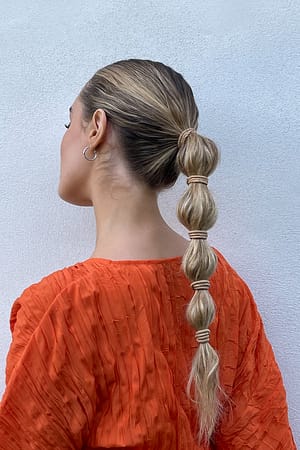 Beige Lot De 10 Liens Pour Cheveux Basiques