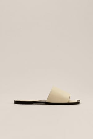 Cream Sandales cuir, cuir