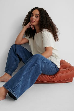 Dusty Light Beige Tee-Shirt Surdimensionné Basique