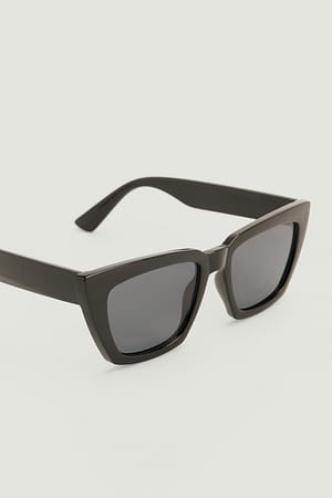 Black Lunettes de soleil carrées basiques recyclées