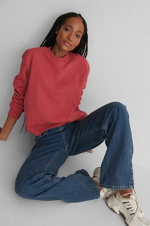 Washed Red NA-KD Basic Pull Basique