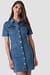 Button Up Mini Denim Dress