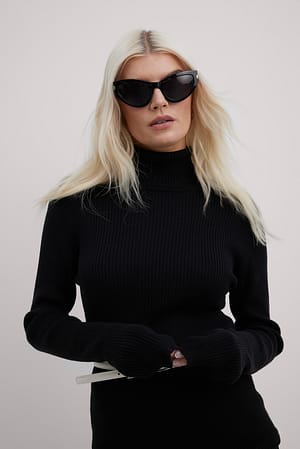 Black Lunettes de soleil yeux de chat