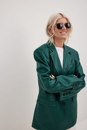 Silver Lunettes de soleil en métal recyclé à détail chaîne