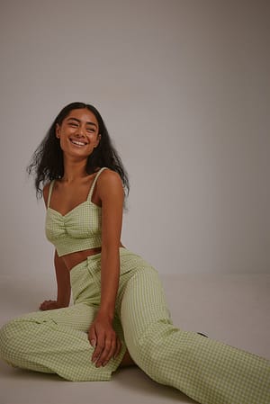 Checked Green Jupe-culotte