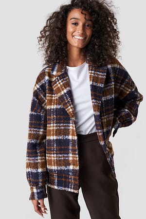 Check NA-KD Trend Checked Jacket