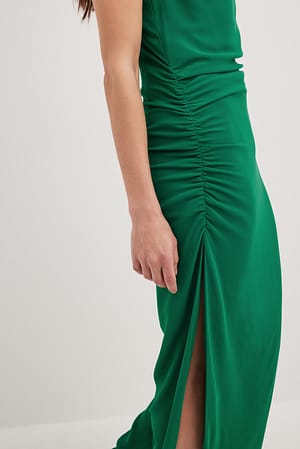 Green Robe midi en mousseline