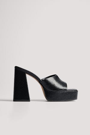 Black Snake Chunky Plateau Mules