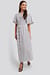 Cinched Waist Maxi Shirt Dress