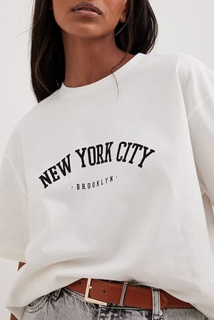 offwhite/black Tee-shirt imprimé ville