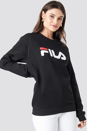 Black FILA Classic Pure Crew Sweat