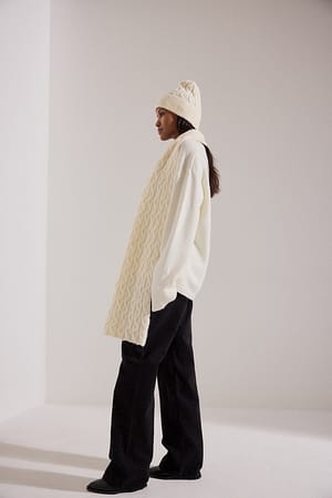 Off White Écharpe tricotée