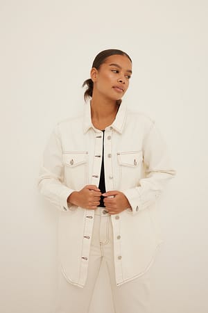Ecru Chemise en jean