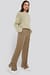 Creased Side Slit Pants
