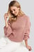 Crew Neck Volume Sleeve Knitted Sweater