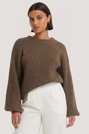 Brown melange NA-KD Trend Pull Ras-Du-Cou