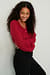 Cardigan court en maille lurex