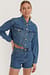 Veste En Denim À Ourlet Brut