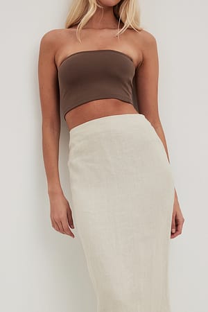 Brown Top bandeau court