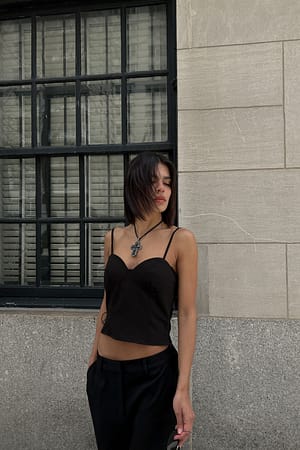 Black Haut style corset à armatures