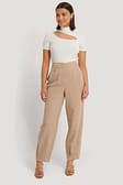 Beige Pantalon De Costume