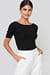 Deep Back Puff Sleeve Top