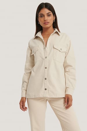 Offwhite NA-KD Chemise en jean