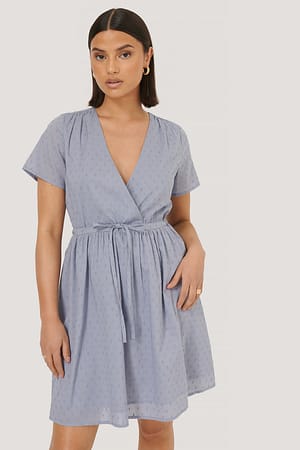 Light Blue NA-KD Boho Robe Mi-Longue