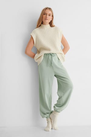 Dusty Green NA-KD Basic Pantalon de survêtement à cordon