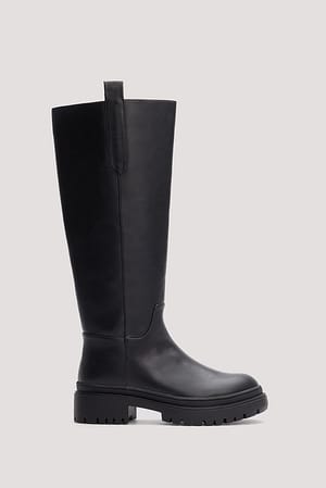Black Bottes à surface mate