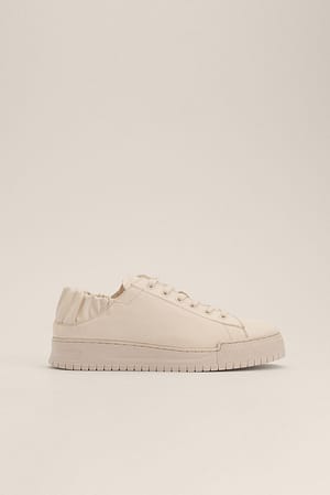 White Baskets de tennis souples en cuir