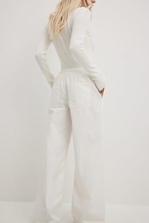 Offwhite Jean souple à taille élastique