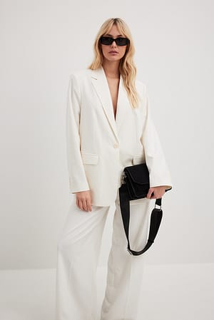 Black Sac à bandoulière en faux daim