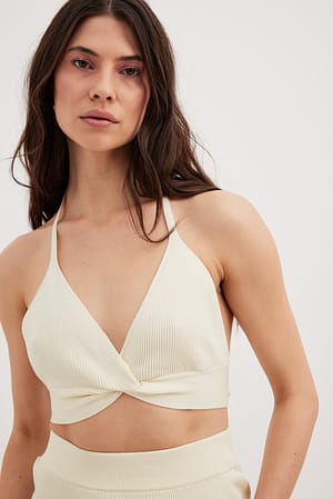 White Bralette en maille fine