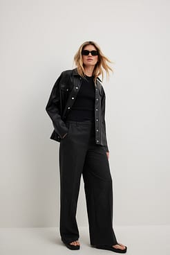 Fine Knitted Cut Out Detailed Crop Top Outfit