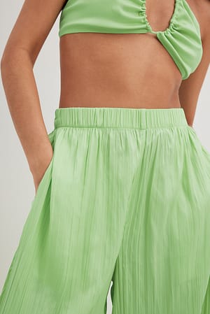 Light Green Pantalon large fluide