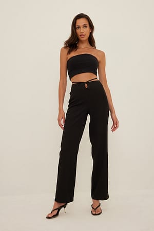 Black Pantalon de costume