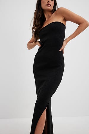 Black Robe tube longue pailletée en maille