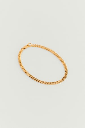 Gold Bracelet chaîne plaqué or recyclé