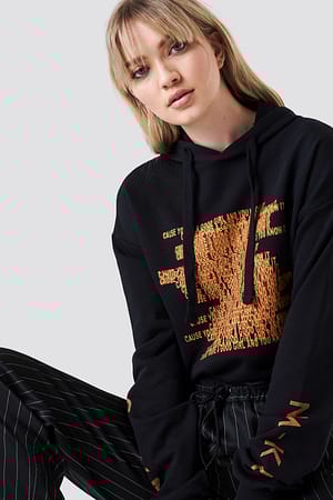Black/Orange Good Girl Hoodie