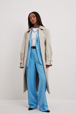 Heavy High Waist Suit Pants Outfit