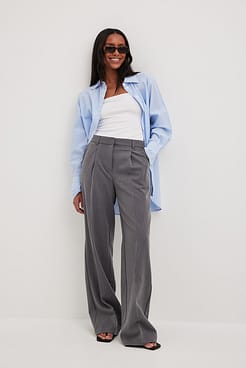 Heavy Low Waist Suit Pants Outfit