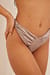 Culotte brésilienne taille haute en satin à fronces