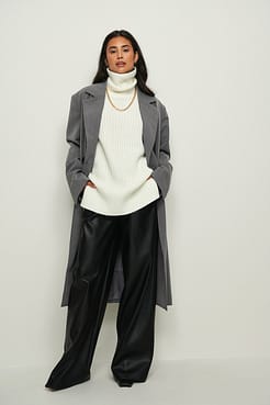 High Neck Knitted Vest Outfit