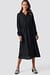 High Neck Zip Front Ankle Dress