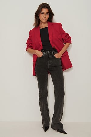Grey Jean taille haute avec coupe évasée