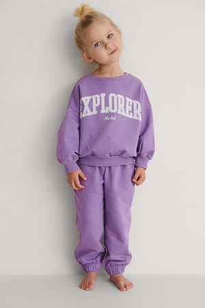 Purple Pantalon de survêtement basique