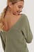 Knitted Deep V-neck Sweater