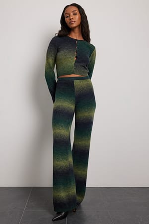 Stripe Pantalon en maille à rayures